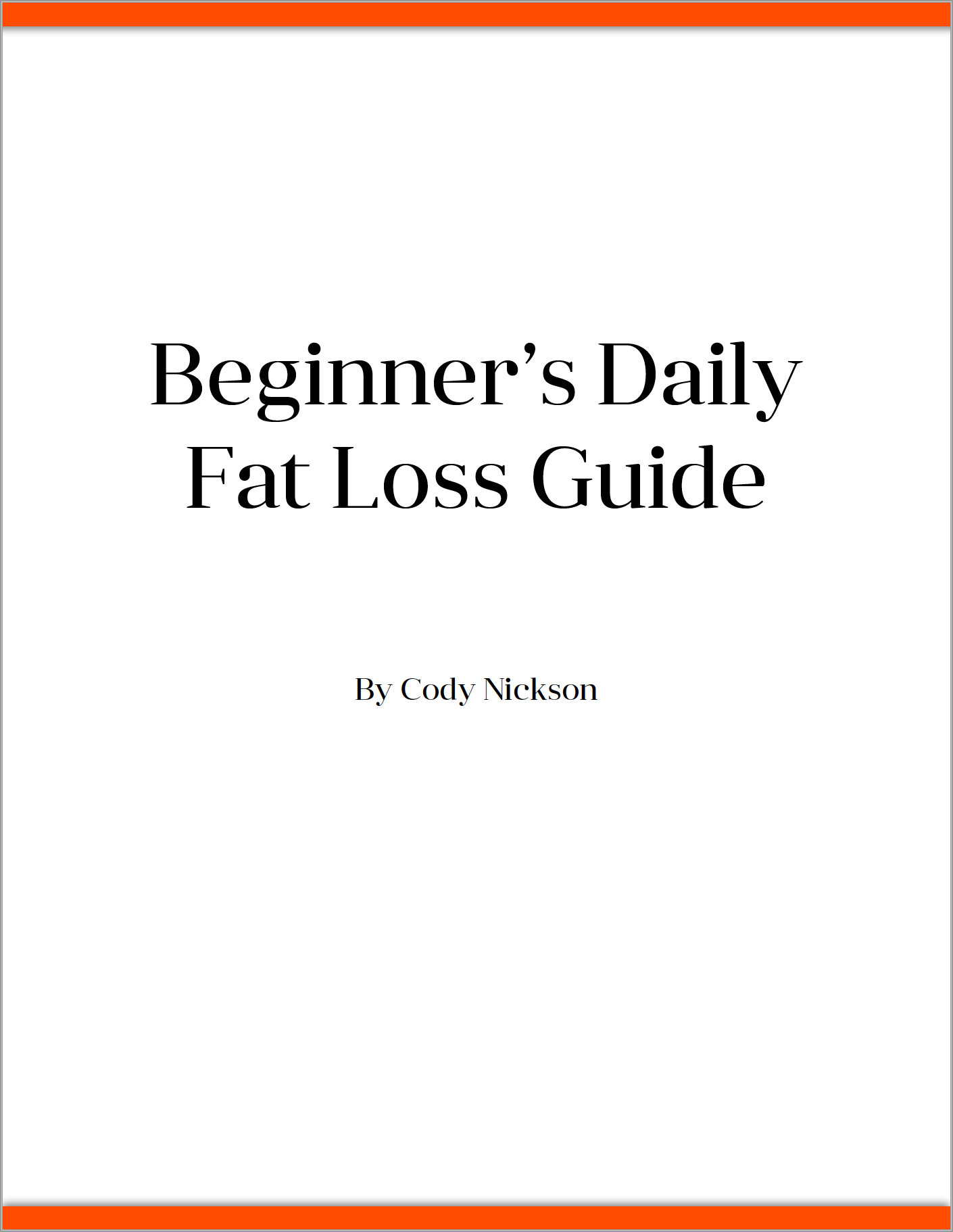 Beginner's Daily Fat Loss Guide